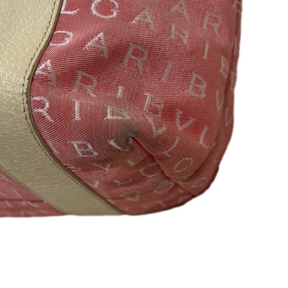 Bvlgari Pink Canvas w/ Cream Leather Handles - Picture 5 of 15